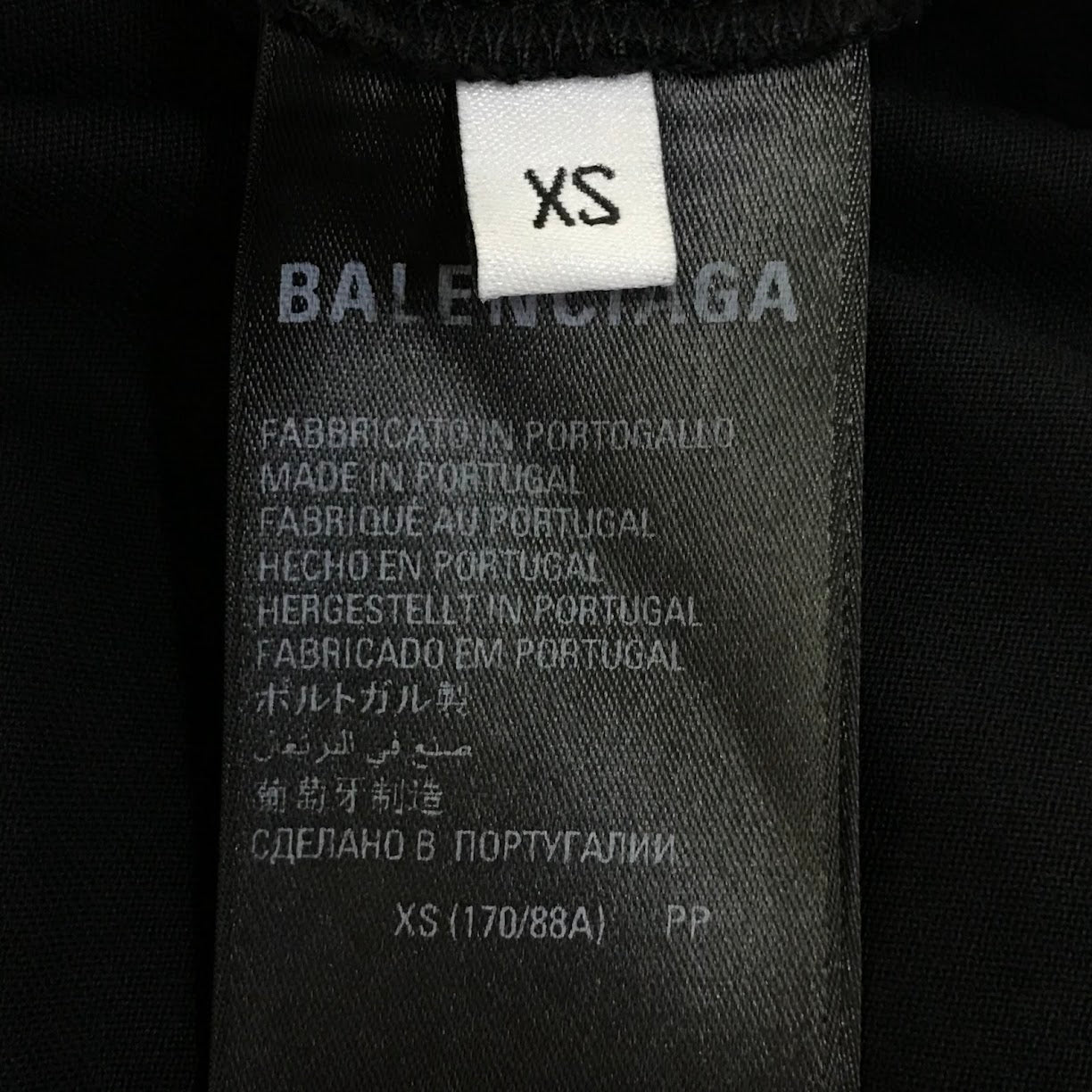 BALENCIAGA | バレンシアガ Care Label Medium Fit 半袖Ｔシャツ 724514 TNVL9 ブラック サイズ：XS【倉吉店】