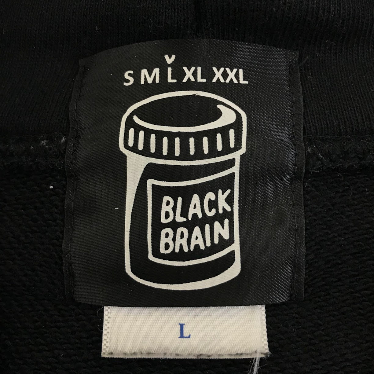 BLACK BRAIN | ブラックブレイン グラフィック プルオーバーパーカー パーカー ブラック サイズ：L【倉吉店】