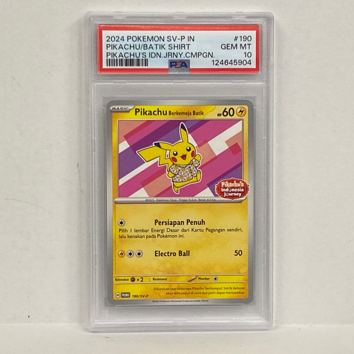 PSA10 ピカチュウ 190/SV-Pserial:124645904【加古川店】