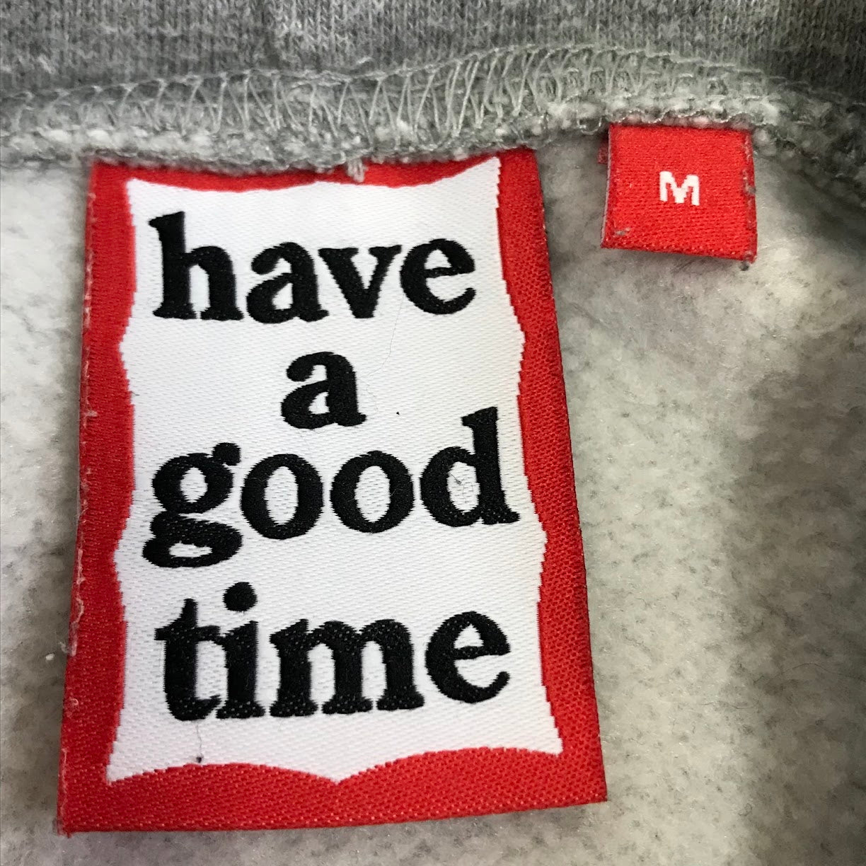 have a good time | ハブアグッドタイムハヴアグッドタイム 胸ロゴ刺繍 プルオーバーパーカー パーカー グレー サイズ：M【倉吉店】