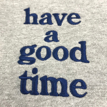 have a good time | ハブアグッドタイムハヴアグッドタイム 胸ロゴ刺繍 プルオーバーパーカー パーカー グレー サイズ：M【倉吉店】