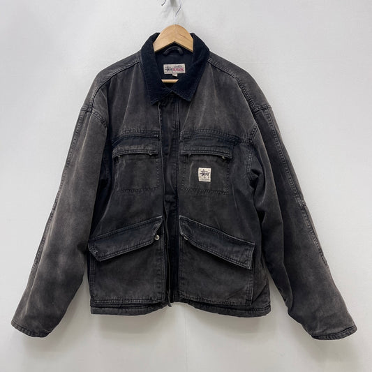 STUSSY | ステューシー Washed Canvas Shop JKT デニム 115589 ブラック サイズ：L【加古川店】