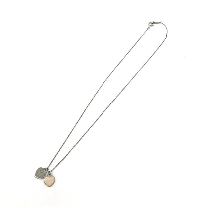 Tiffany&co | ティファニー ピンクダブルハートタグペンダント ネックレス シルバー サイズ：40【倉吉店】