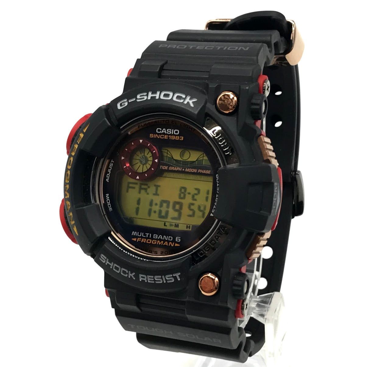 G-SHOCK | ジーショック 35周年モデル MAGMA OCEAN マグマオーシャン FROGMAN フロッグマン デジタル電波ソーラー 腕時計 GW-1035F-1JR ブラック【倉吉店】