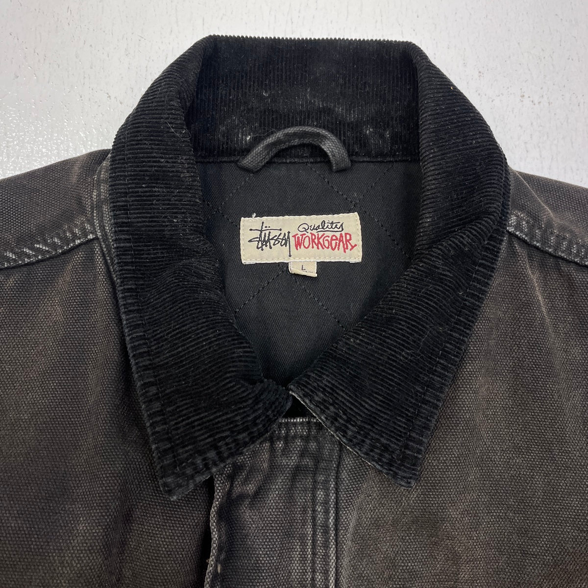 STUSSY | ステューシー Washed Canvas Shop JKT デニム 115589 ブラック サイズ：L【加古川店】