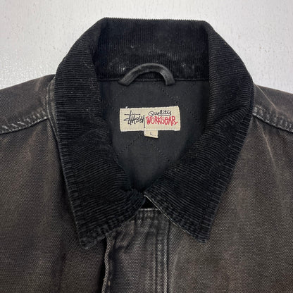 STUSSY | ステューシー Washed Canvas Shop JKT デニム 115589 ブラック サイズ：L【加古川店】