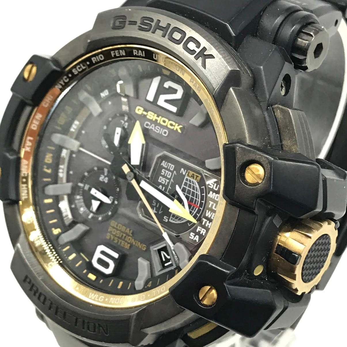 G-SHOCK | ジーショック Master of G GRAVITYMASTER アナログ電波ソーラー 腕時計 GPW-1000 ブラック【倉吉店】