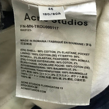 ACNE STUDIOS | アクネストゥディオズ タックスラックス その他ボトムス FN-MN-TROU000117 ネイビー サイズ：46【倉吉店】