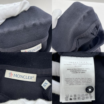 MONCLER | モンクレール MAGLIA POLO MANICA CORTA 2019 ポロシャツ F10918A70510 ブラック サイズ：XS【加古川店】