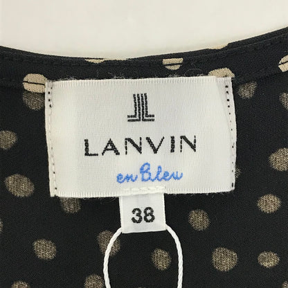 LANVIN en Bleu | ランバンオンブルー ドット柄 ワンピース 3244332 ブラック×ベージュ サイズ：38【倉吉店】