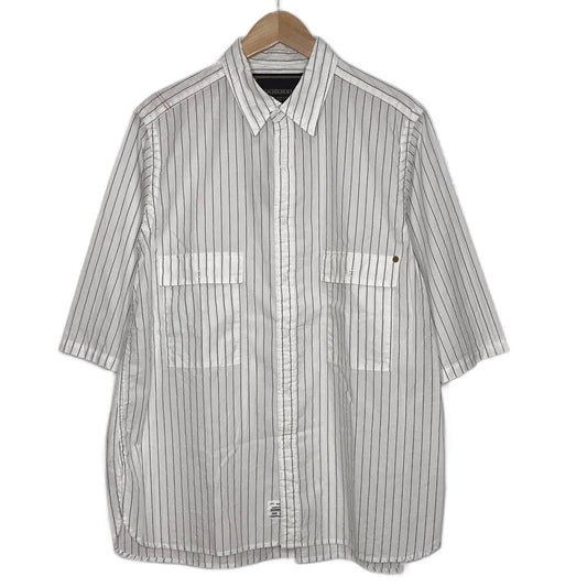 Anachronorm | アナクロノーム Ring Snap 1/2 Sleeve Shirt 半袖シャツ ANA384 ストライプ柄 ホワイト サイズ：1【倉吉店】