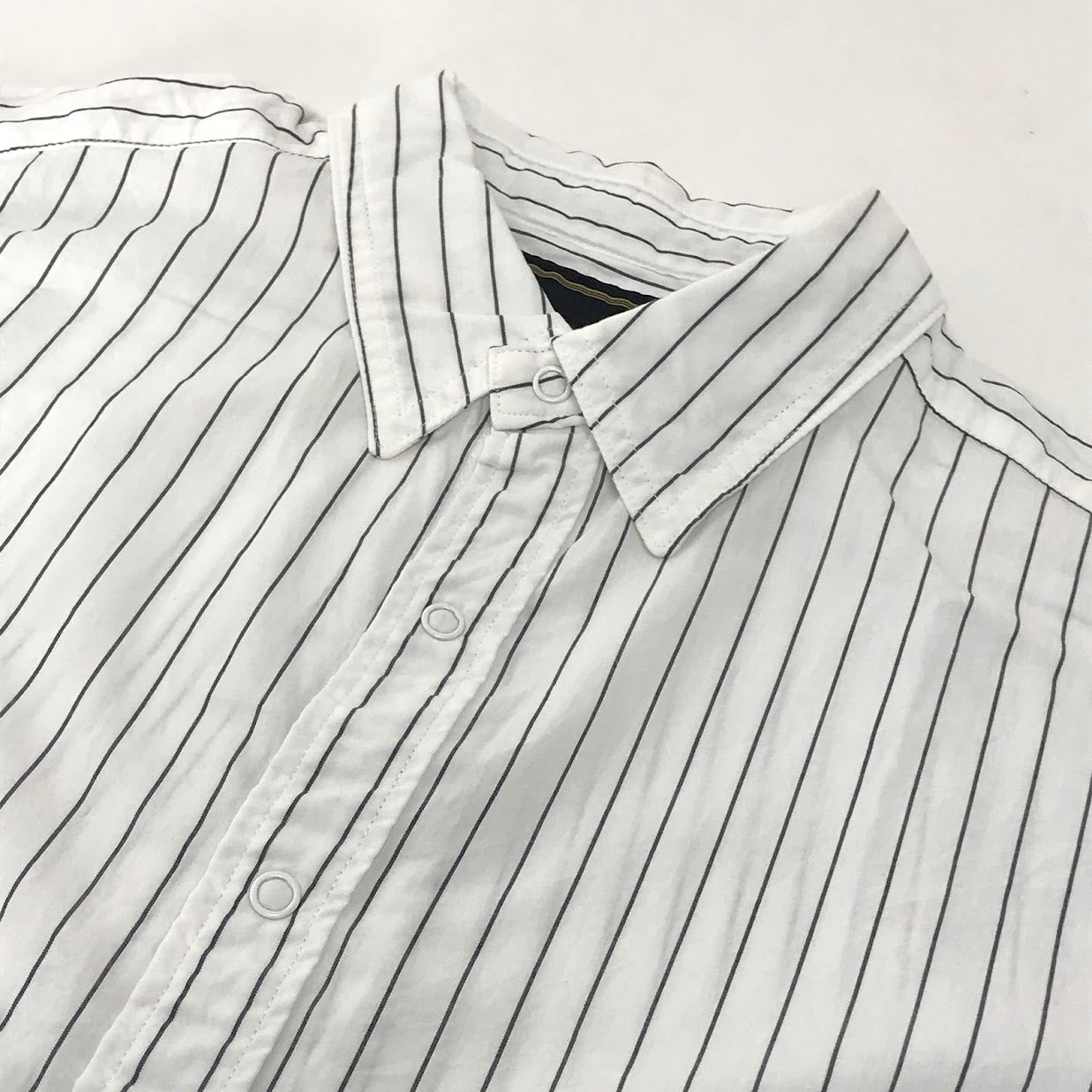 Anachronorm | アナクロノーム Ring Snap 1/2 Sleeve Shirt 半袖シャツ ANA384 ストライプ柄 ホワイト サイズ：1【倉吉店】