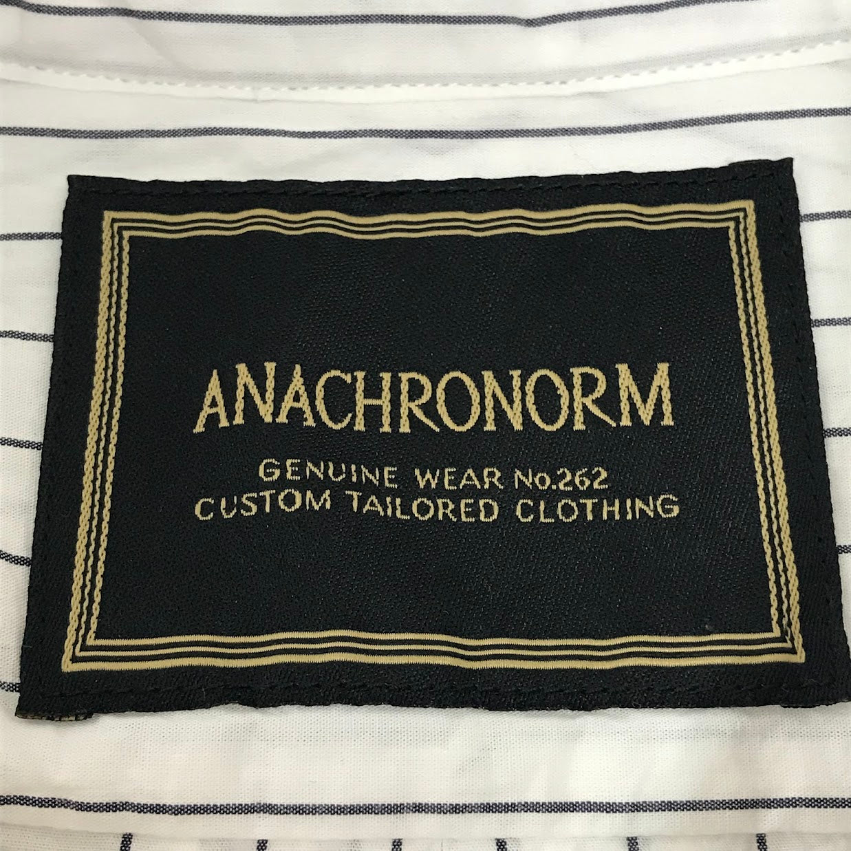 Anachronorm | アナクロノーム Ring Snap 1/2 Sleeve Shirt 半袖シャツ ANA384 ストライプ柄 ホワイト サイズ：1【倉吉店】