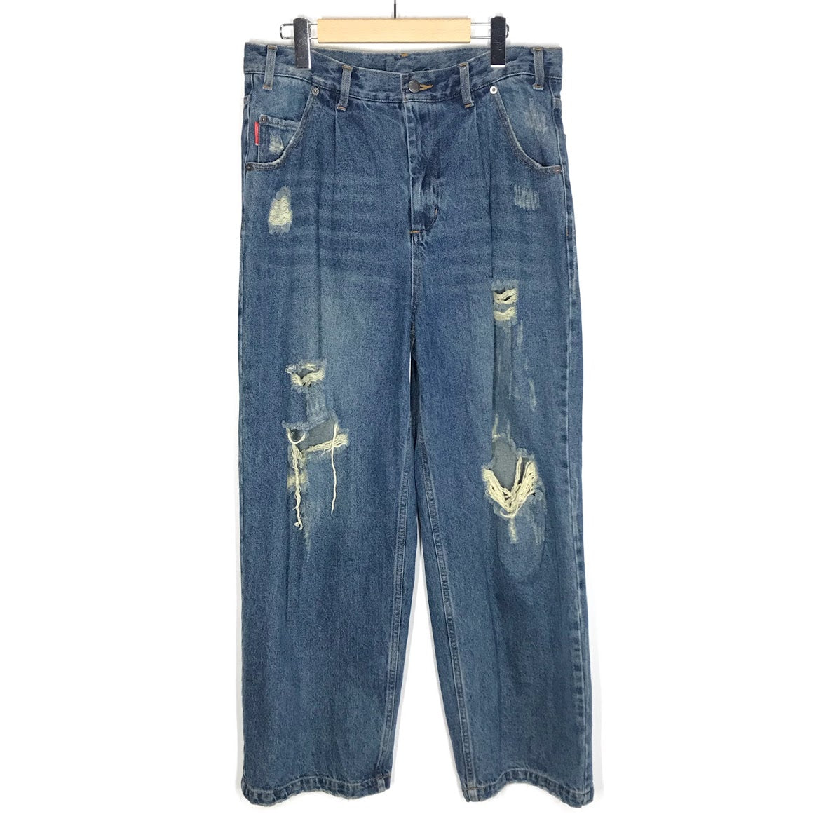 9090×WudgeBoy ダメージ加工 デニムパンツ NN1520 ブルー サイズ：XL【倉吉店】