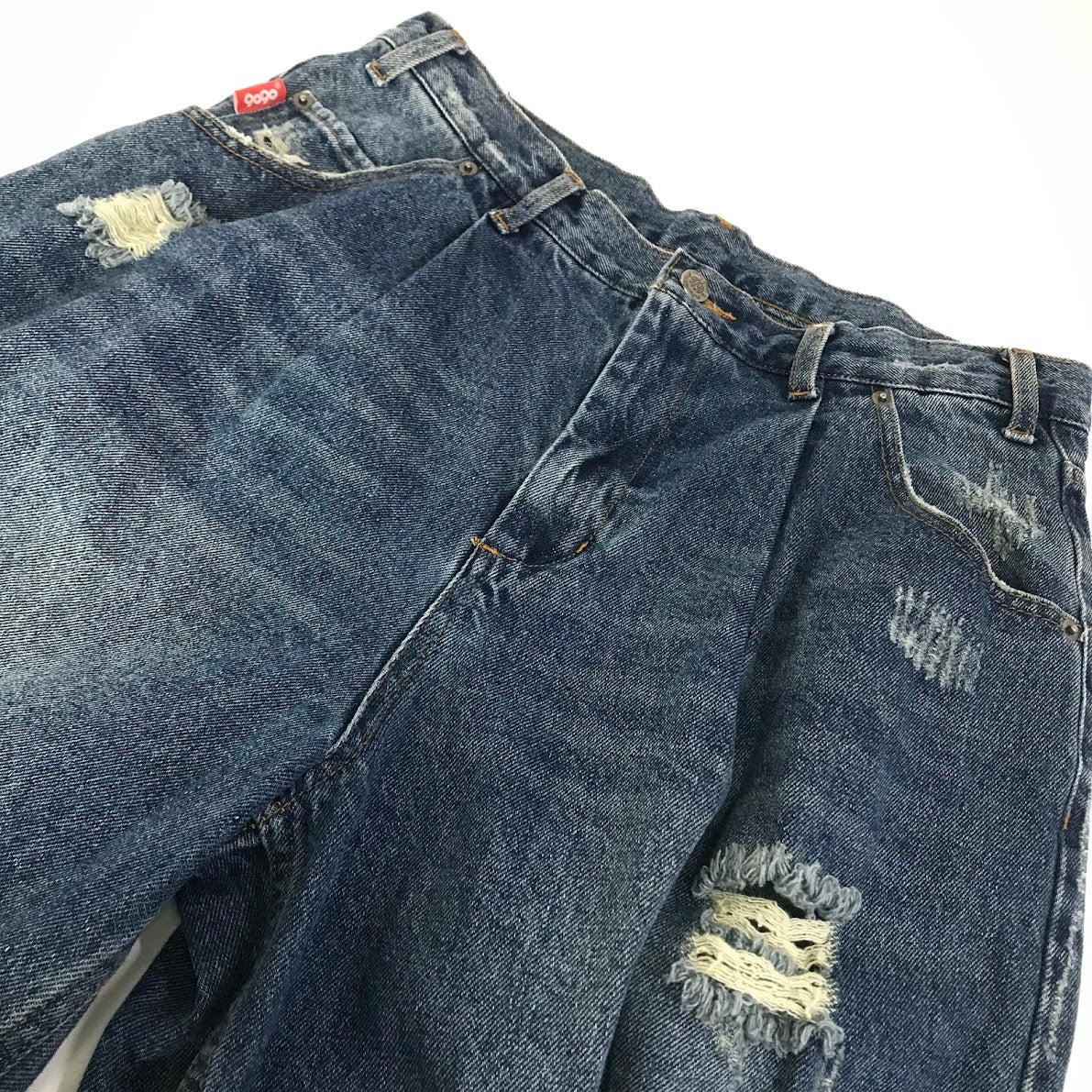 9090×WudgeBoy ダメージ加工 デニムパンツ NN1520 ブルー サイズ：XL【倉吉店】