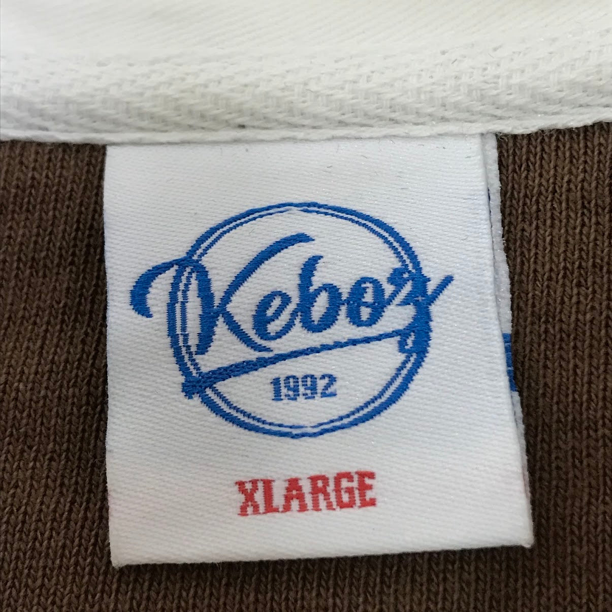 KEBOZ | ケボズ ラガーシャツ 長袖 ポロシャツ ネイビー×ブラウン サイズ：XL【倉吉店】