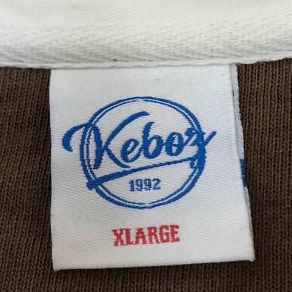 KEBOZ | ケボズ ラガーシャツ 長袖 ポロシャツ ネイビー×ブラウン サイズ：XL【倉吉店】