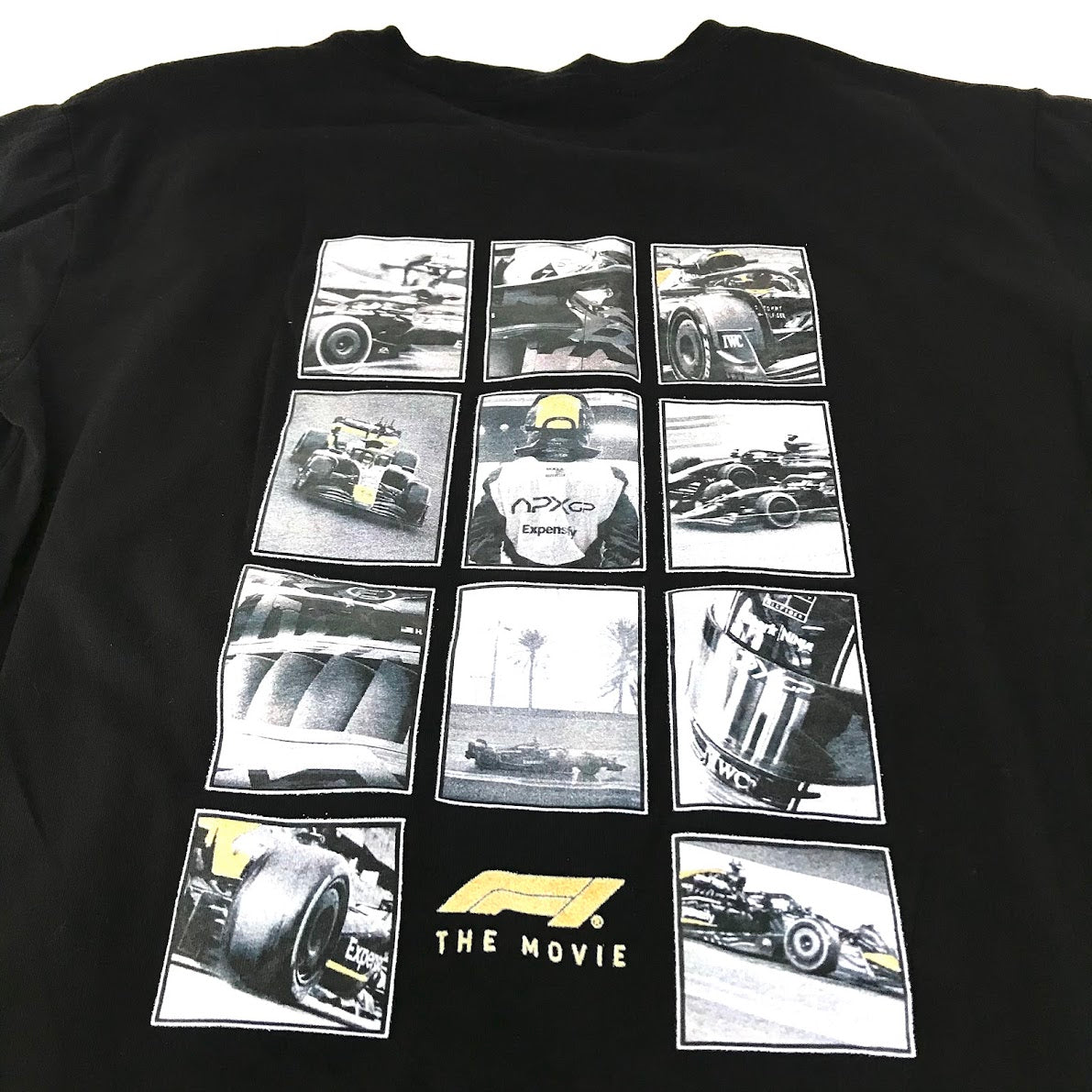 APX GP F1 フォーミュラ1 ザ・ムービー APXGP フォトコラージュ Tシャツ 半袖Ｔシャツ ブラック サイズ：M【倉吉店】
