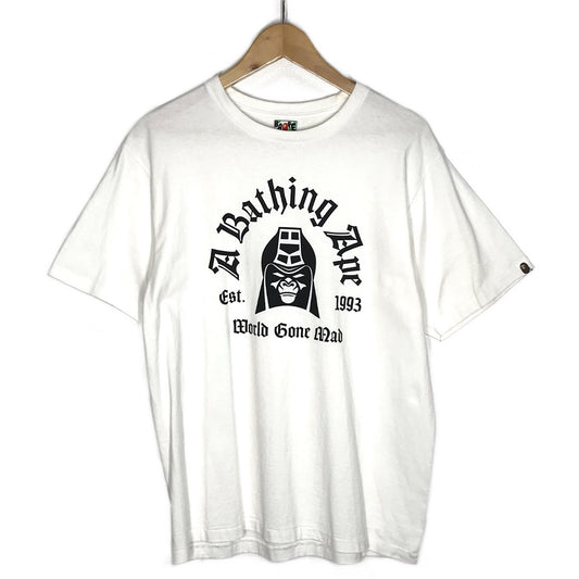 A BATHING APE | アベイシングエイプ MAD GENERAL COLLEGE TEE 半袖Ｔシャツ 1L30110059 ホワイト サイズ：L【倉吉店】【代金引換不可・日時指定不可】【ポスト投函】
