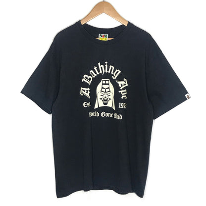 A BATHING APE | アベイシングエイプ MAD GENERAL COLLEGE TEE 半袖Ｔシャツ 001TEL301059M ブラック サイズ：XL【倉吉店】【代金引換不可・日時指定不可】【ポスト投函】