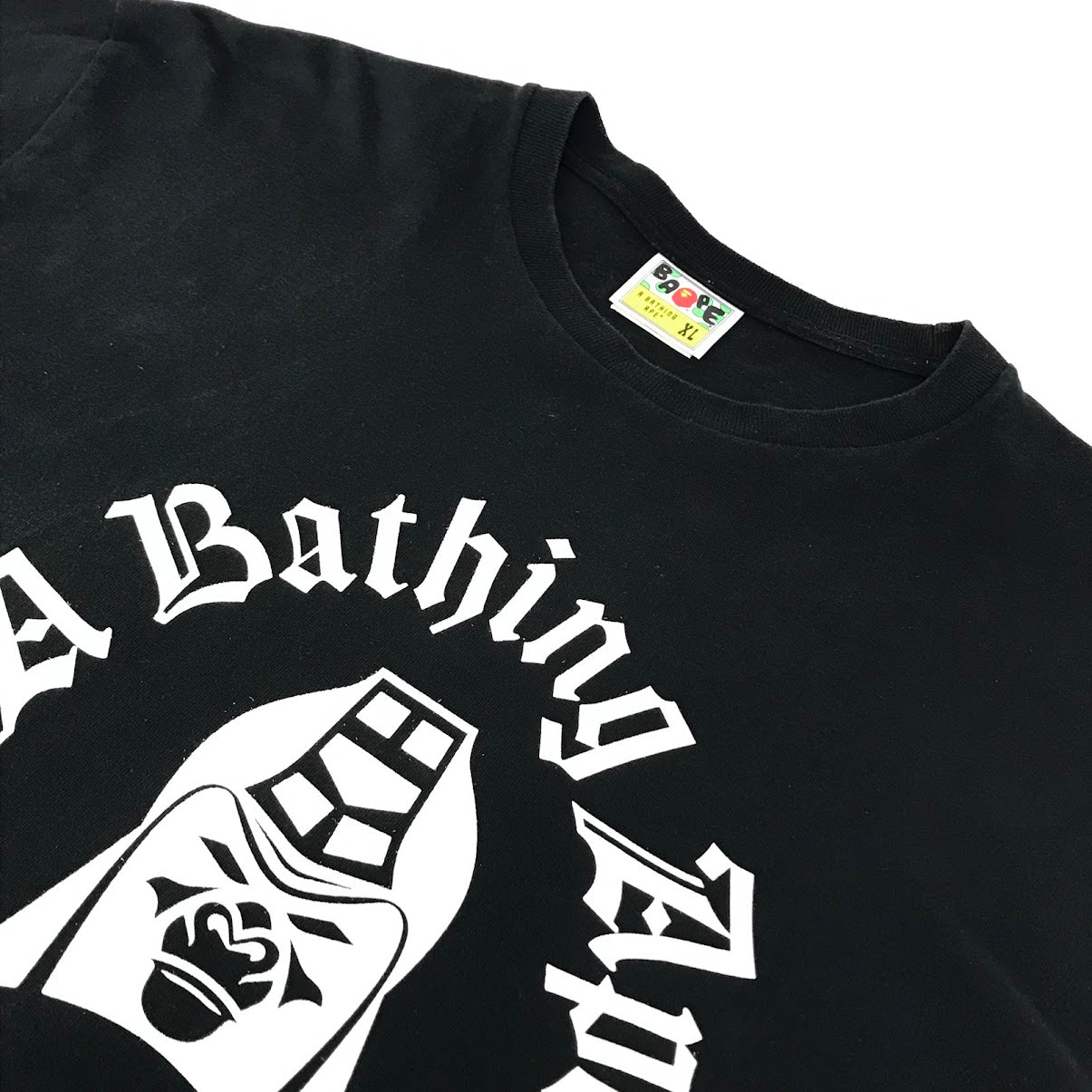 A BATHING APE | アベイシングエイプ MAD GENERAL COLLEGE TEE 半袖Ｔシャツ 001TEL301059M ブラック サイズ：XL【倉吉店】【代金引換不可・日時指定不可】【ポスト投函】