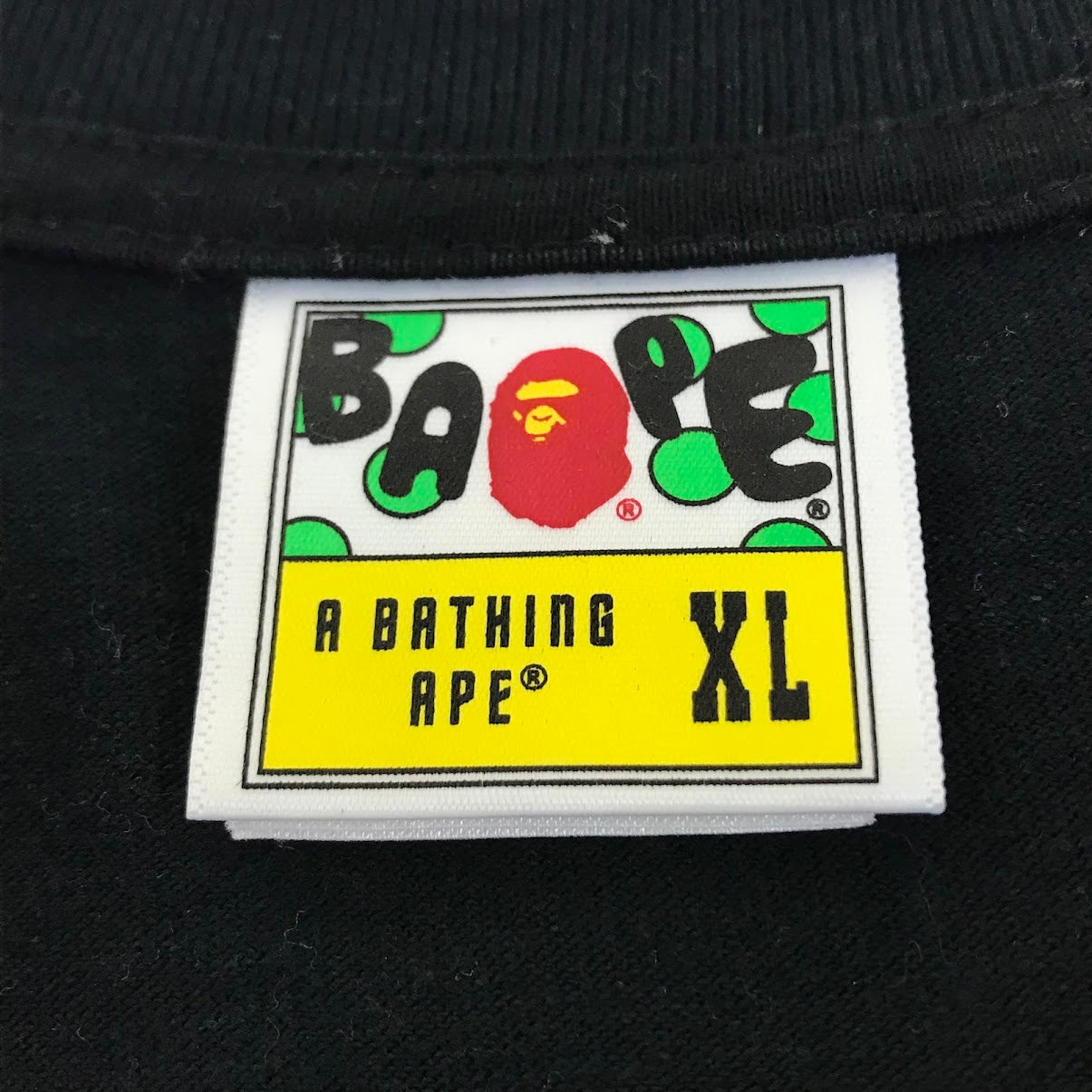 A BATHING APE | アベイシングエイプ MAD GENERAL COLLEGE TEE 半袖Ｔシャツ 001TEL301059M ブラック サイズ：XL【倉吉店】【代金引換不可・日時指定不可】【ポスト投函】