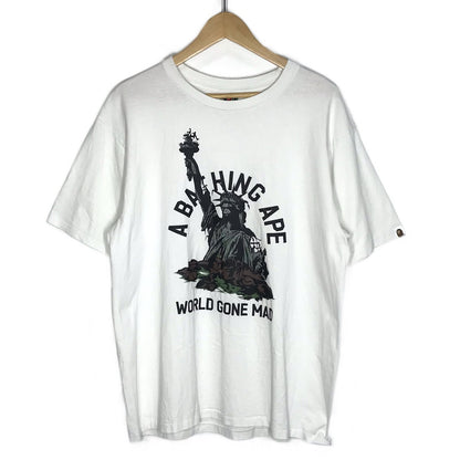 A BATHING APE | アベイシングエイプ Statue of Liberty Tee 半袖Ｔシャツ 1L80110050 ホワイト サイズ：XL【倉吉店】【代金引換不可・日時指定不可】【ポスト投函】