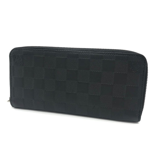 LOUIS VUITTON | ルイ・ヴィトン ダミエ アンフィニ ジッピーウォレット・ヴェルティカル ラウンドファスナー長財布 長財布 N63548 ブラック【倉吉店】
