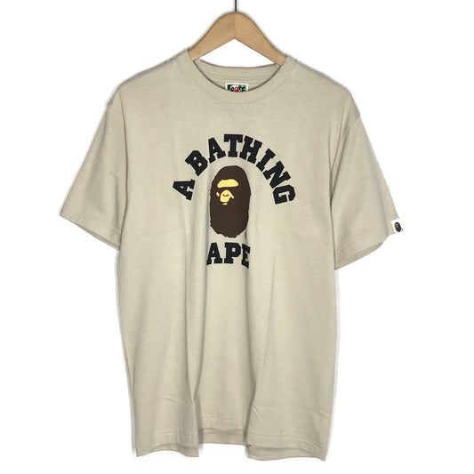 A BATHING APE | アベイシングエイプ COLLEGE TEE 半袖Ｔシャツ 1L30110001 ベージュ サイズ：M【倉吉店】【代金引換不可・日時指定不可】【ポスト投函】