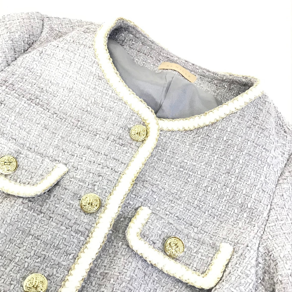 AnMILLE｜アンミール　ツイードジャケット その他アウター AND-316 グレー【倉吉店】