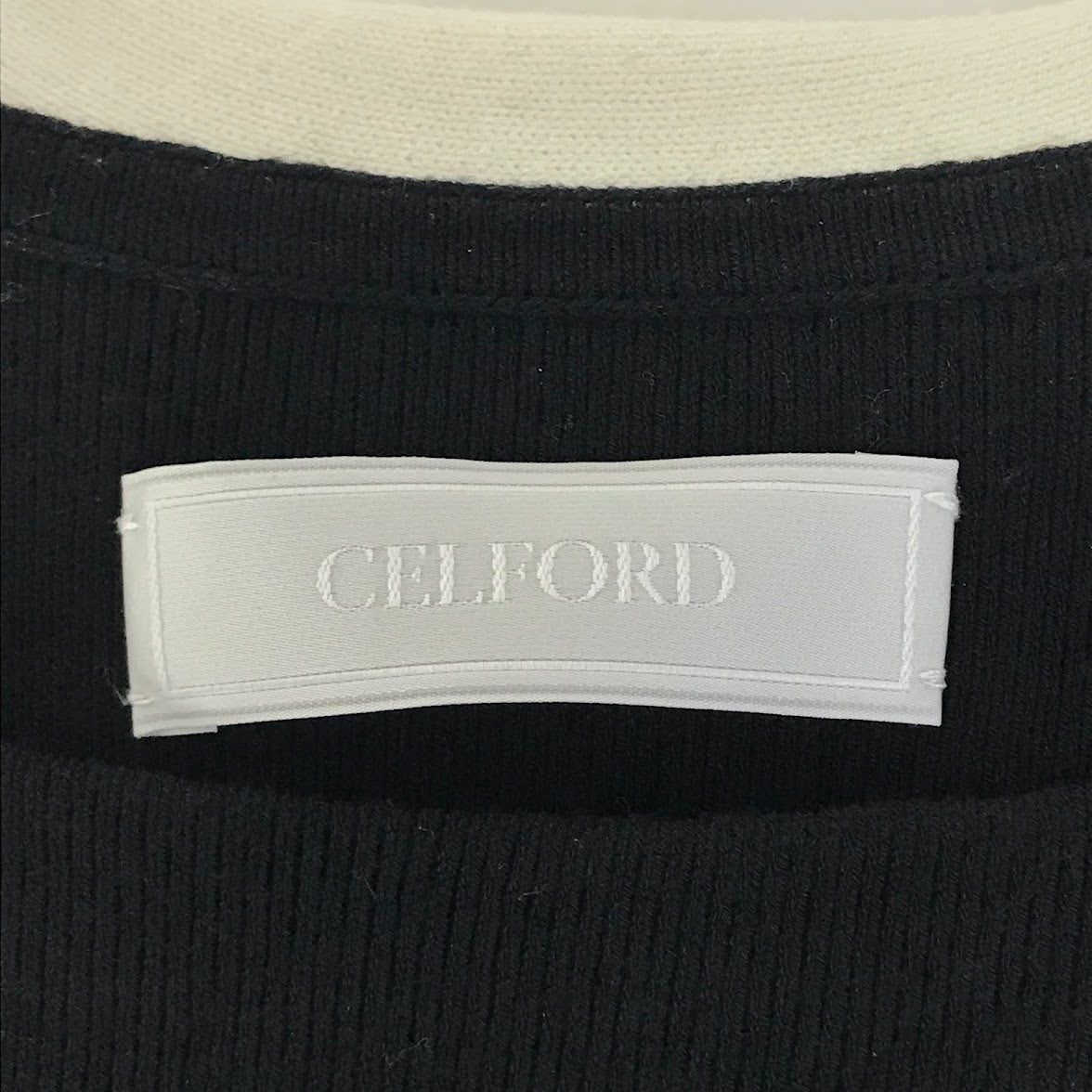 CELFORD | セルフォード セーラーカラーAラインニット ニット CWNO225041 ブラック サイズ：38【倉吉店】