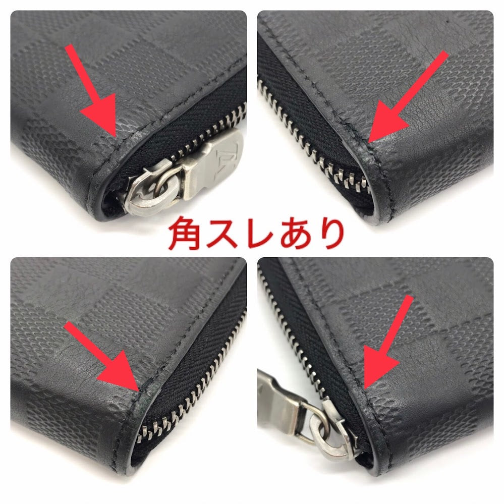 LOUIS VUITTON | ルイ・ヴィトン ダミエ アンフィニ ジッピーウォレット・ヴェルティカル ラウンドファスナー長財布 長財布 N63548 ブラック【倉吉店】