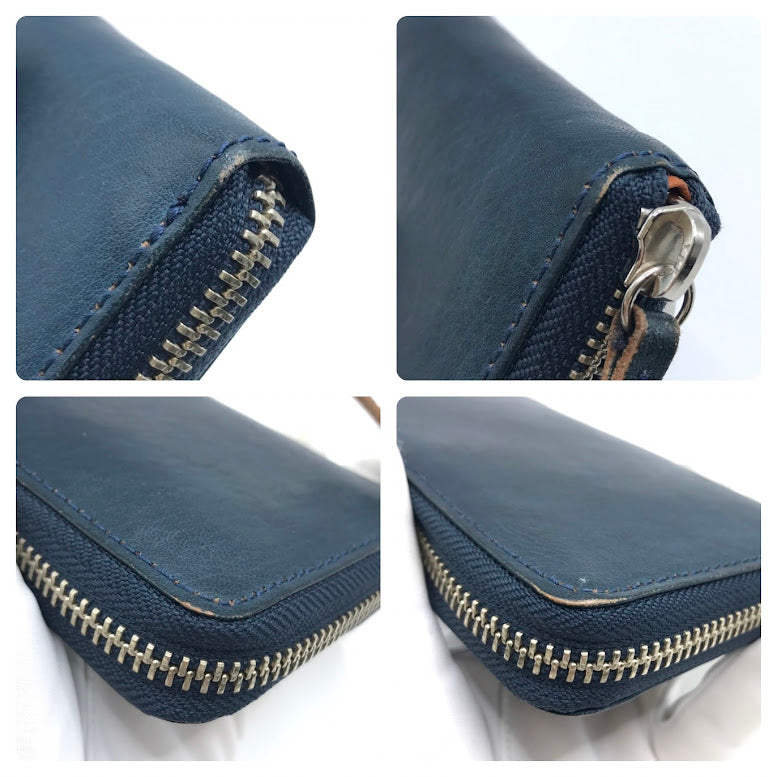 NELD｜ネルド ミドルラウンド財布 二つ折り財布 NELD-AN150 ブルー【倉吉店】