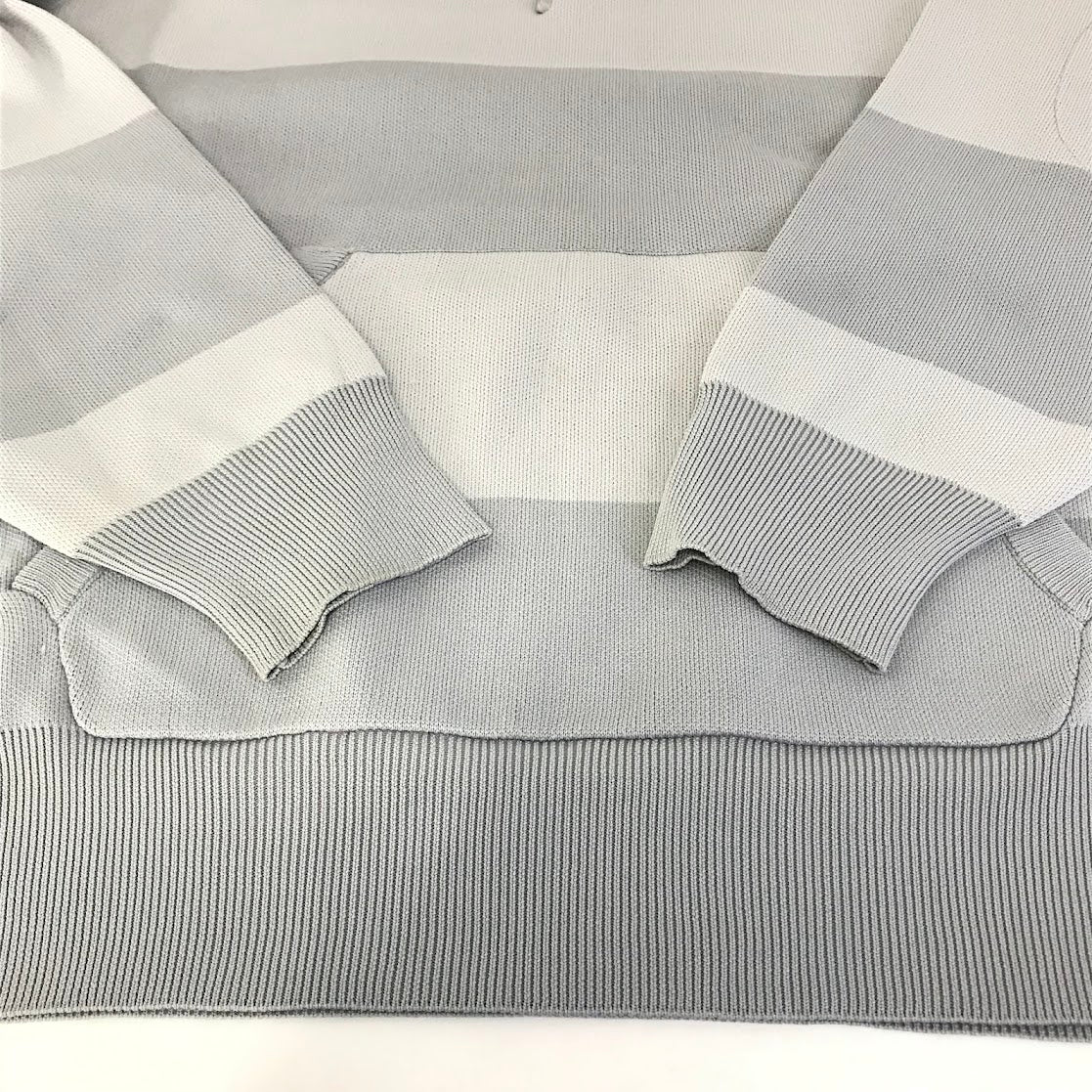 Evisen Skateboards | エビセン　スケートボード EVISEN HIGH-GAUGE KNIT RUGBY SHIRT ボーダー柄ラガーシャツ ポロシャツ グレー サイズ：XL【倉吉店】