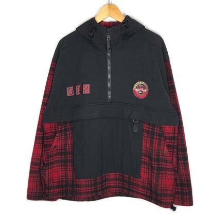 TOMMY HILFIGER | トミーヒルフィガー 90S フリースアノラック ハーフジップ チェック柄 その他トップス レッド サイズ：L【倉吉店】