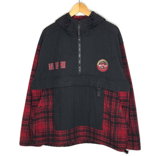TOMMY HILFIGER | トミーヒルフィガー 90S フリースアノラック ハーフジップ チェック柄 その他トップス レッド サイズ：L【倉吉店】