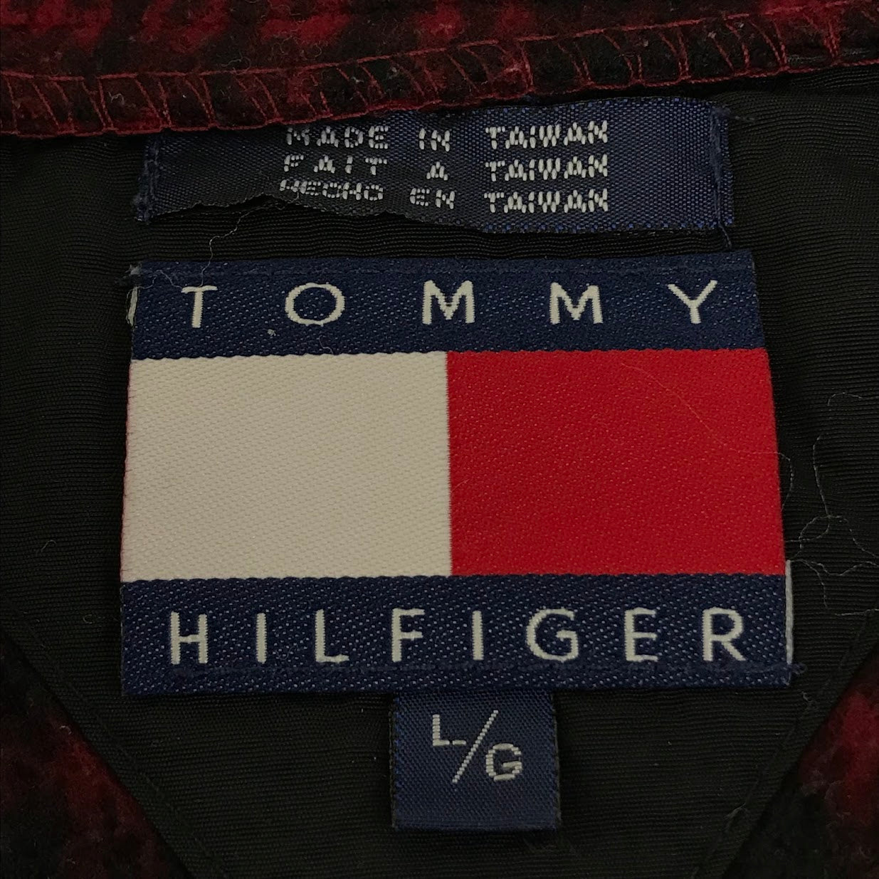 TOMMY HILFIGER | トミーヒルフィガー 90S フリースアノラック ハーフジップ チェック柄 その他トップス レッド サイズ：L【倉吉店】