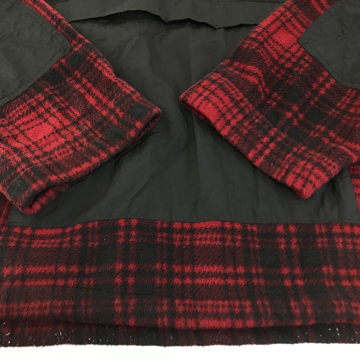 TOMMY HILFIGER | トミーヒルフィガー 90S フリースアノラック ハーフジップ チェック柄 その他トップス レッド サイズ：L【倉吉店】