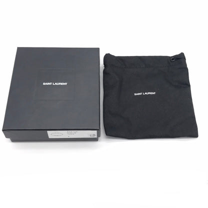 SAINT LAURENT | サンローラン IDプレート レザーブレスレット ブレスレット 506148 ブラック【倉吉店】
