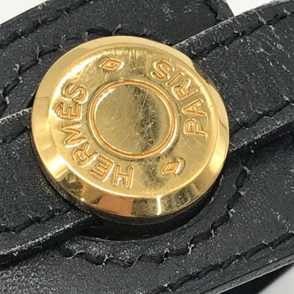 HERMES | エルメス セリエ レザー ブレスレット ブラック×ゴールド【倉吉店】
