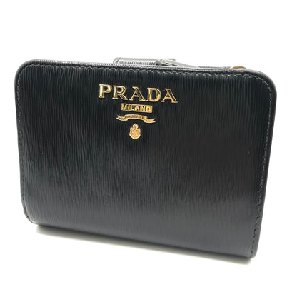 PRADA | プラダ サフィアーノレザー 財布 二つ折り財布 1ML018 ブラック【倉吉店】