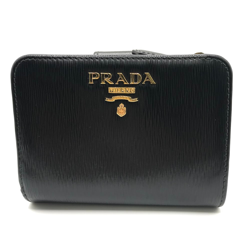 PRADA | プラダ サフィアーノレザー 財布 二つ折り財布 1ML018 ブラック【倉吉店】