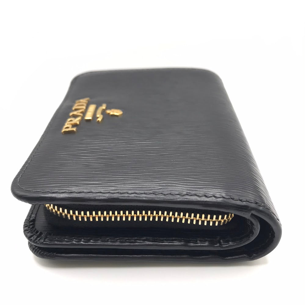 PRADA | プラダ サフィアーノレザー 財布 二つ折り財布 1ML018 ブラック【倉吉店】