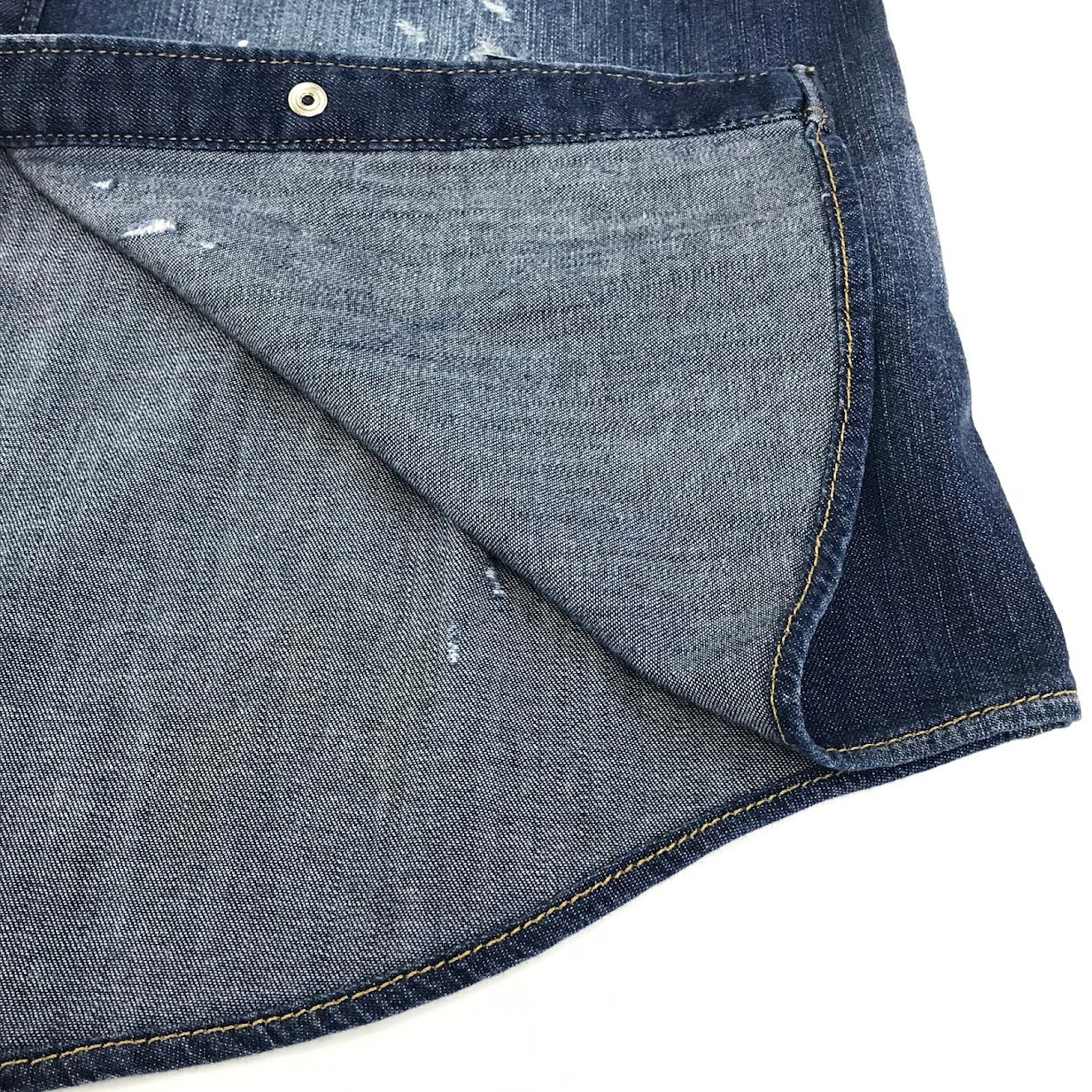 DSQUARED2 | ディースクエアード スタッズダンガリーデニムウエスタンシャツ 長袖シャツ S74DM0008 S30341 インディゴ サイズ：46【倉吉店】