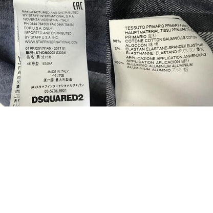 DSQUARED2 | ディースクエアード スタッズダンガリーデニムウエスタンシャツ 長袖シャツ S74DM0008 S30341 インディゴ サイズ：46【倉吉店】