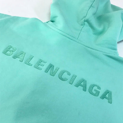 BALENCIAGA | バレンシアガ Logo Hoodie プルオーバーパーカー パーカー 578135 TLVB8 グリーン サイズ：XS【倉吉店】