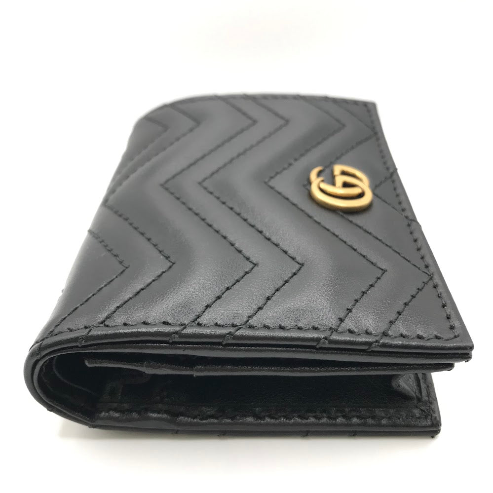 GUCCI | グッチ GGマーモント ダブルG スモールウォレット 二つ折り財布 466492 ブラック【倉吉店】