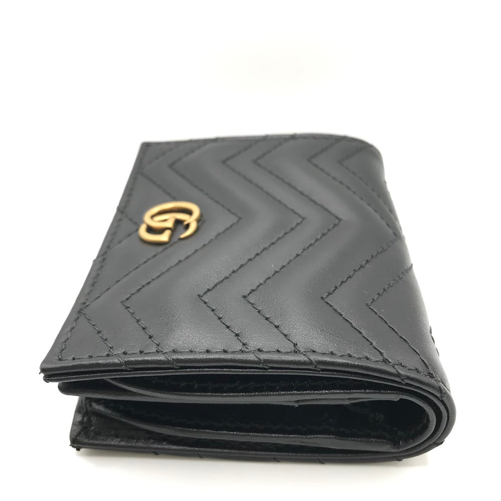 GUCCI | グッチ GGマーモント ダブルG スモールウォレット 二つ折り財布 466492 ブラック【倉吉店】