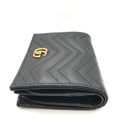 GUCCI | グッチ GGマーモント ダブルG スモールウォレット 二つ折り財布 466492 ブラック【倉吉店】