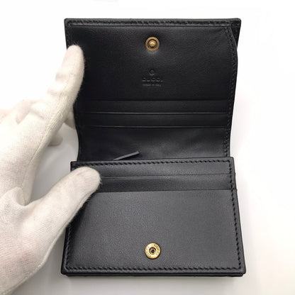 GUCCI | グッチ GGマーモント ダブルG スモールウォレット 二つ折り財布 466492 ブラック【倉吉店】